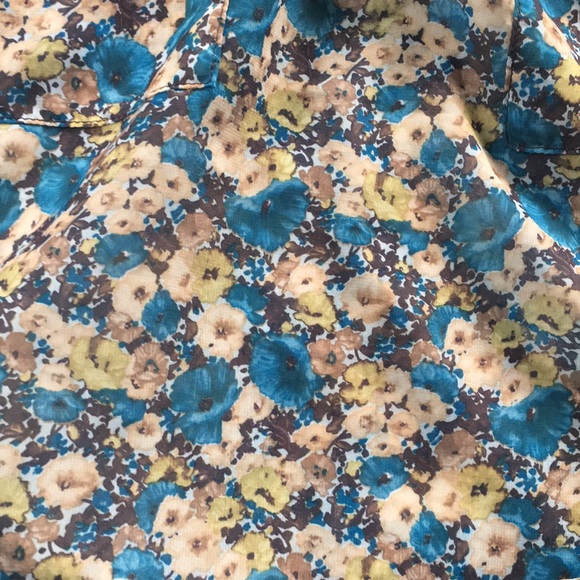FAITH AND JOY Blue Floral Sleeveless Blouse XS - Picture 8 of 9